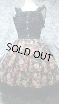 ◆期間限定50％sale◆グログランリボンアクセサリー付き薔薇とチューリップJSK