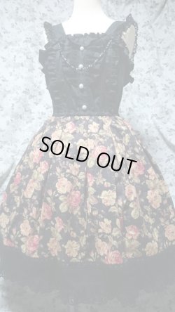 画像1: ◆期間限定50％sale◆グログランリボンアクセサリー付き薔薇とチューリップJSK